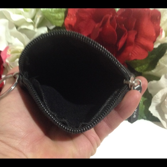 Frenchie Keyring Coin Purse Black Bulldog Face - Picture 8 of 12